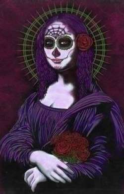 Mona Lisa Mardis Gras in hues of purple